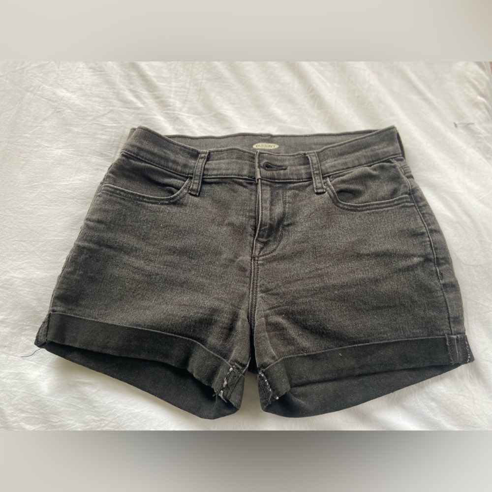 Old Navy Black Denim Shorts Sz 2